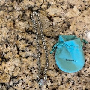 Tiffany & Co. oval tag necklace